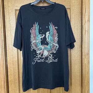 Zutter Free Bird Gray M/L Cotton T Shirt
